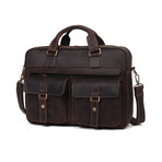 011 Messenger Leather Bag // Dark Brown