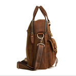 010 Messenger Leather Bag // Brown