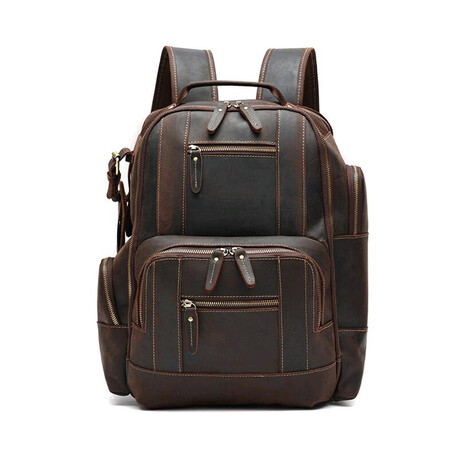 040 Backpack Leather Bag // Light Brown