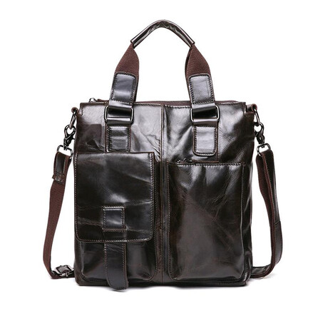 037 Tote Leather Bag // Black