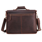 020 Messenger Leather Bag // Dark Brown