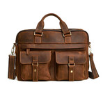 010 Messenger Leather Bag // Brown