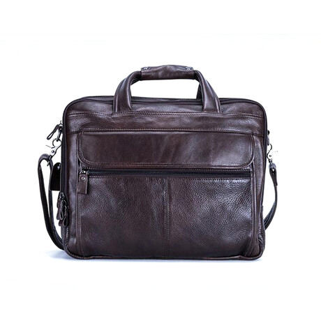 002 Messenger Leather Bag // Brown