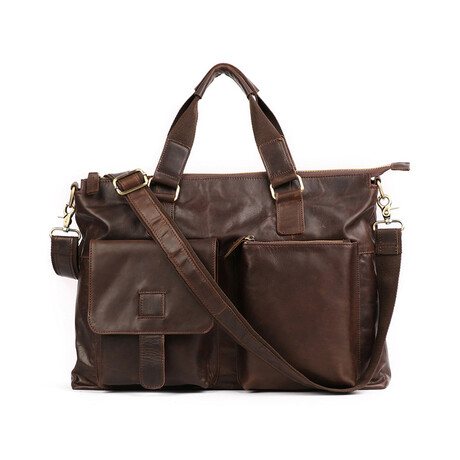 019 Tote Leather Bag // Brown