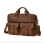 010 Messenger Leather Bag // Brown