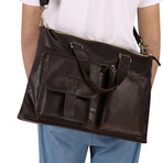 019 Tote Leather Bag // Brown