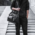 034 Bowling Leather Bag // Black