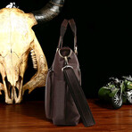 008 Tote Leather Bag // Brown