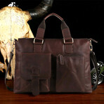 008 Tote Leather Bag // Brown