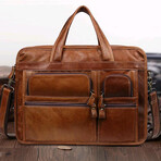 004 Messenger Leather Bag // Tan