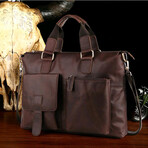 008 Tote Leather Bag // Brown