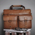 006 Messenger Leather Bag // Tan