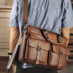 006 Messenger Leather Bag // Tan