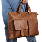 018 Tote Leather Bag // Tan