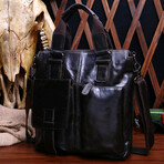 037 Tote Leather Bag // Black