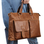 018 Tote Leather Bag // Tan