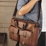 006 Messenger Leather Bag // Tan