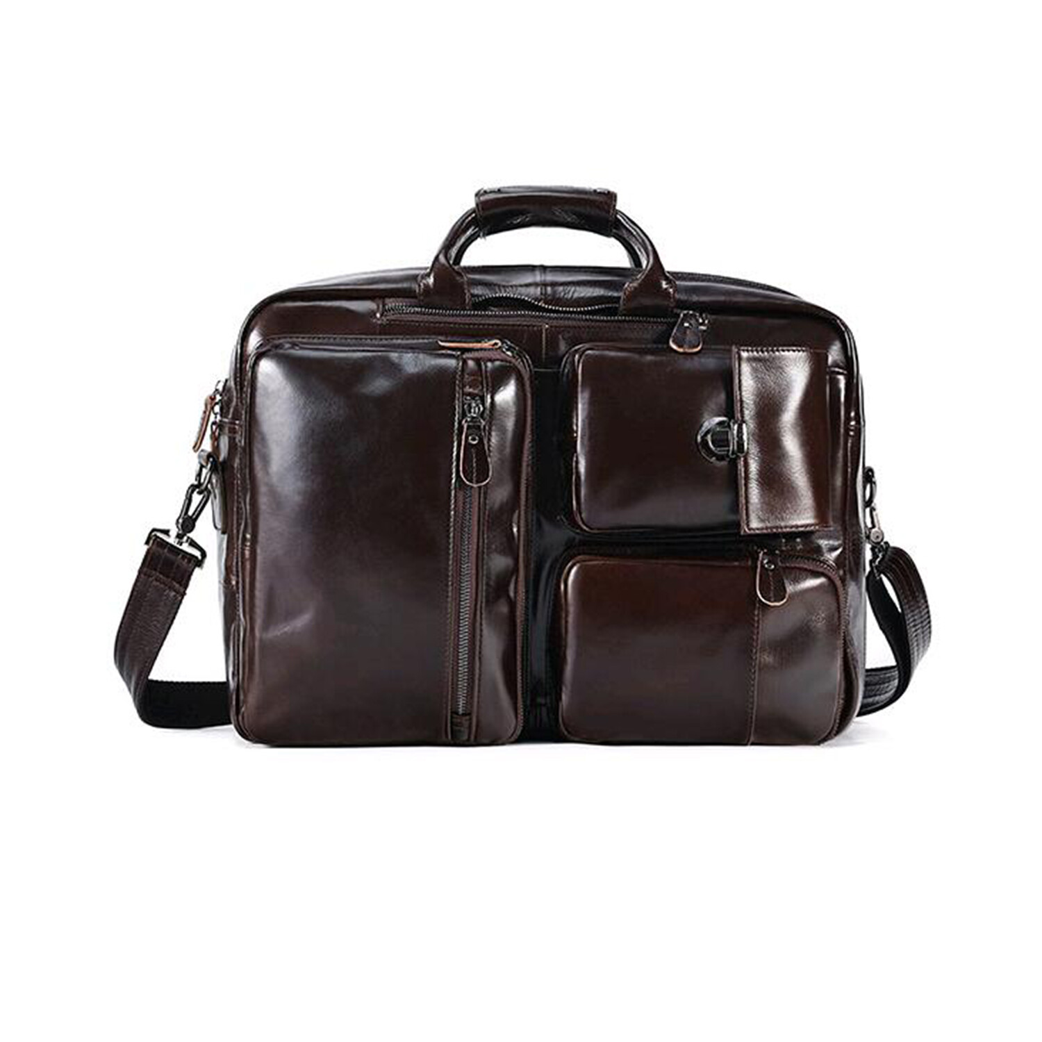 029 Backpack Leather Bag // Dark Brown - Amedeo Exclusive Leather ...
