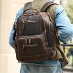 040 Backpack Leather Bag // Light Brown