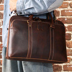 028 Tote Leather Bag // Brown