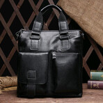 036 Tote Leather Bag // Black