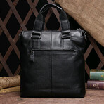 036 Tote Leather Bag // Black