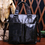 037 Tote Leather Bag // Black