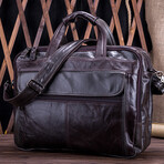 003 Messenger Leather Bag // Wine