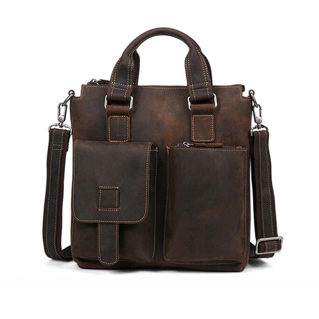 033 Tote Leather Bag // Dark Brown