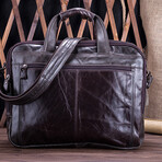 003 Messenger Leather Bag // Wine