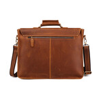 021 Briefcase Leather Bag // Tan