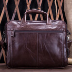 002 Messenger Leather Bag // Brown