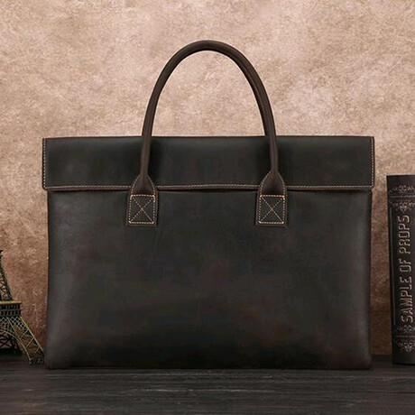 023 Tote Leather Bag // Black