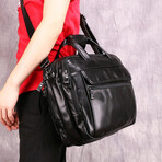 024 Messenger Leather Bag // Black