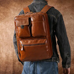 030 Backpack Leather Bag // Tan