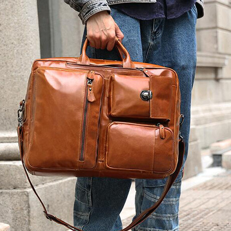 030 Backpack Leather Bag // Tan