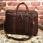 028 Tote Leather Bag // Brown