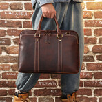 028 Tote Leather Bag // Brown