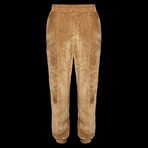 Honey Velvet Sweatshirt & Pants Set // Camel (S)