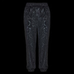 Ethnic Velvet Sweatshirt & Pants Set // Black (2XL)