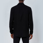 Solid Button Up Shirt // Midnight Black (M)