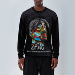 2Pac Velvet Sweatshirt // Black (XL)