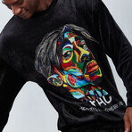 2Pac Velvet Sweatshirt // Black (XL)