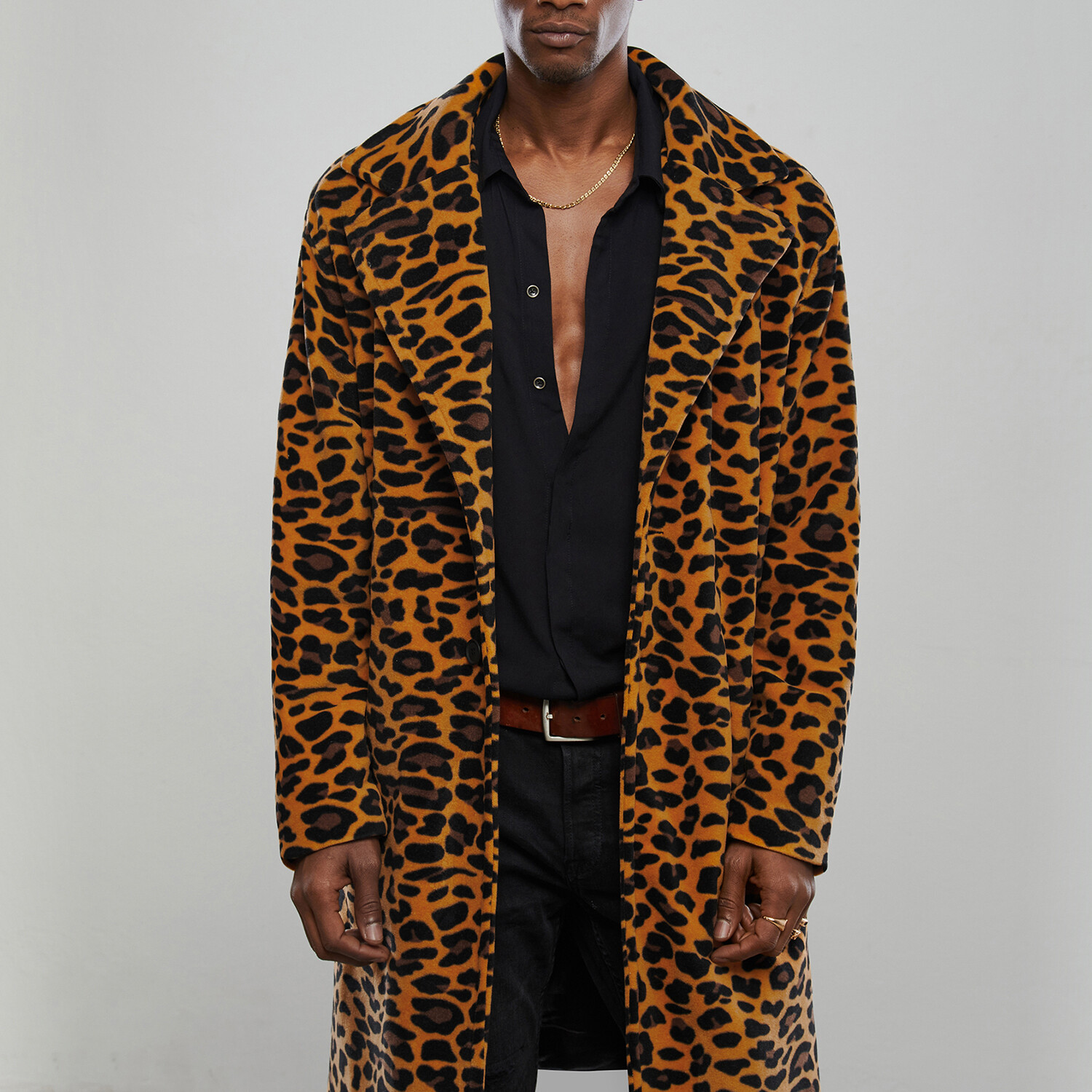 Animal Print Coat // Leopard (L) - Dear Deer Apparel - Touch