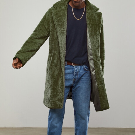 Teddy Coat // Green (S)