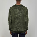 Camouflage Velvet Sweatshirt // Green (2XL)