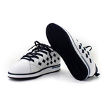 Rad Sneakers // White + Dark Blue (Euro: 39)