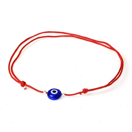 Jean Claude Jewelry // Evil Eye Nylon Double Layer Adjustable Bracelet // Red