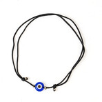 Jean Claude Jewelry // Evil Eye Nylon Double Layer Adjustable Bracelet // Black