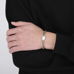 Dell Arte // Stainless Steel Chain Bracelet + Stainless Steel Closure // Gold Silver